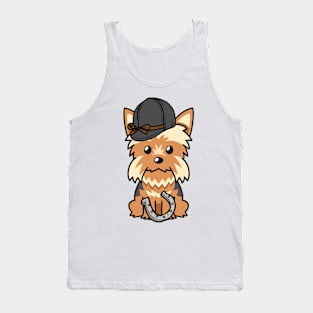 Funny yorkshire terrier dog is ready for horse riding Tank Top